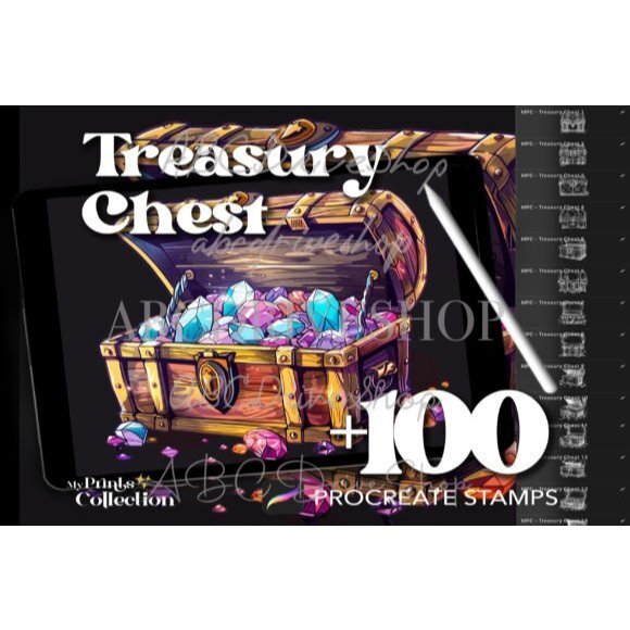 Jual Procreate Brush - 100+ Treasury Chest Stamps | Shopee Indonesia