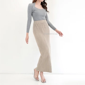 Rok Span Plisket Lidi Rok Span Rok Plisket Rok Bodycon Pleated Skirt