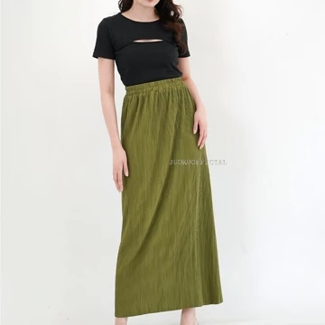 Rok Span Plisket Lidi Rok Span Rok Plisket Rok Bodycon Pleated Skirt