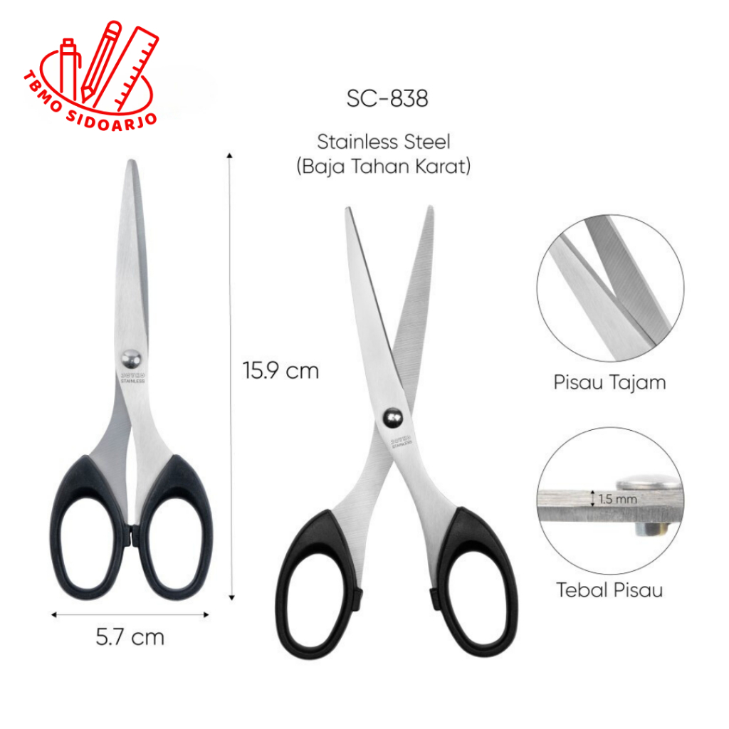 Jual Gunting Ukuran Sedang Joyko SC-838 | Shopee Indonesia