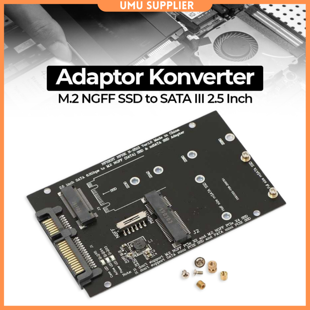 Jual (UMU SUPPLIER) SANJI ADAPTER SSD NGFF MSATA SATA 6GB