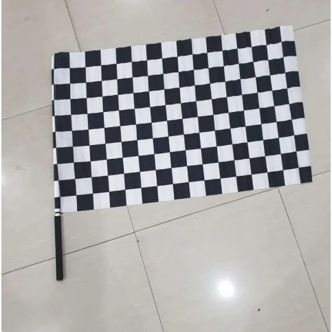 Jual Bendera starting flag - bendera start - finish corak catur putih ...