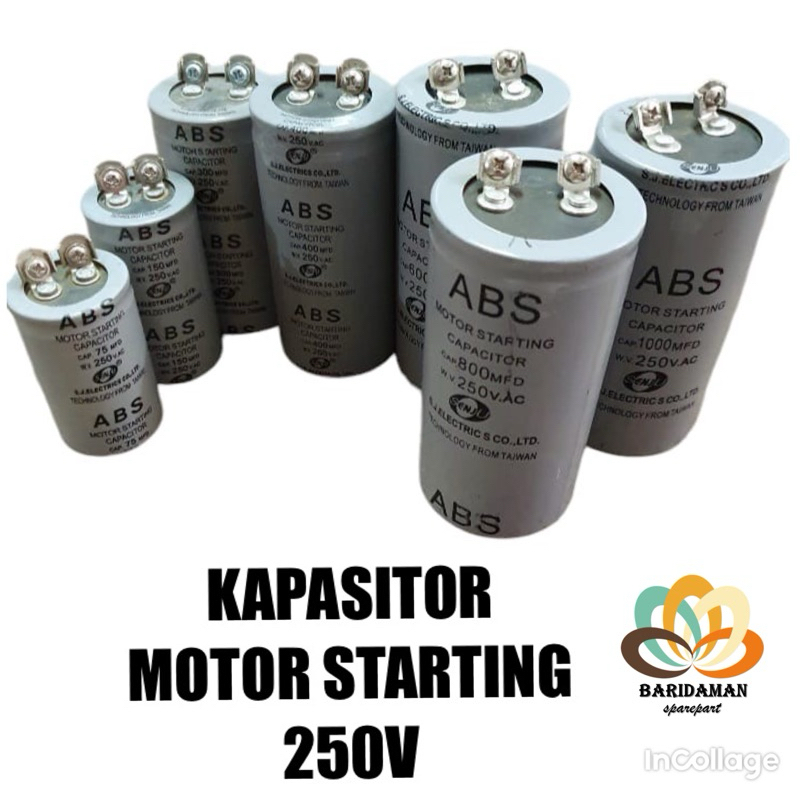 Jual [BARU] Kapasitor Capacitor Motor Starting 250V 50 75 100 150 200 ...