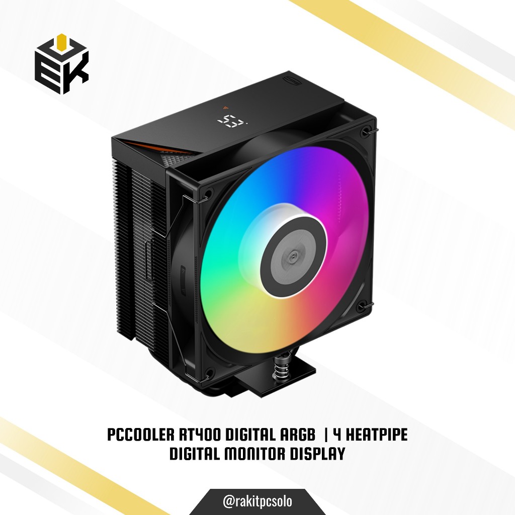Jual PCCOOLER RT400 Digital ARGB BK Black HSF Intel AMD Kipas RT-400 A ...