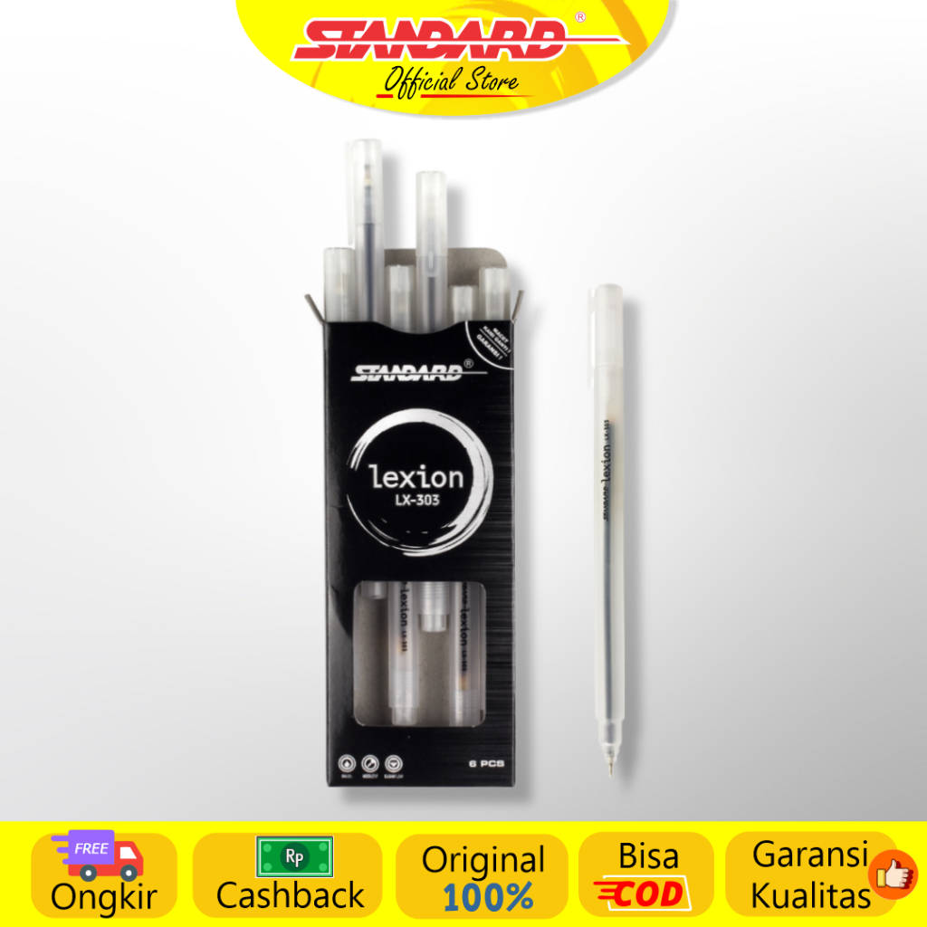 Standard - Pulpen Lexion LX-303 Oil Gel  ( Alat Tulis / Pen / Ballpoint / Pena ) (3)