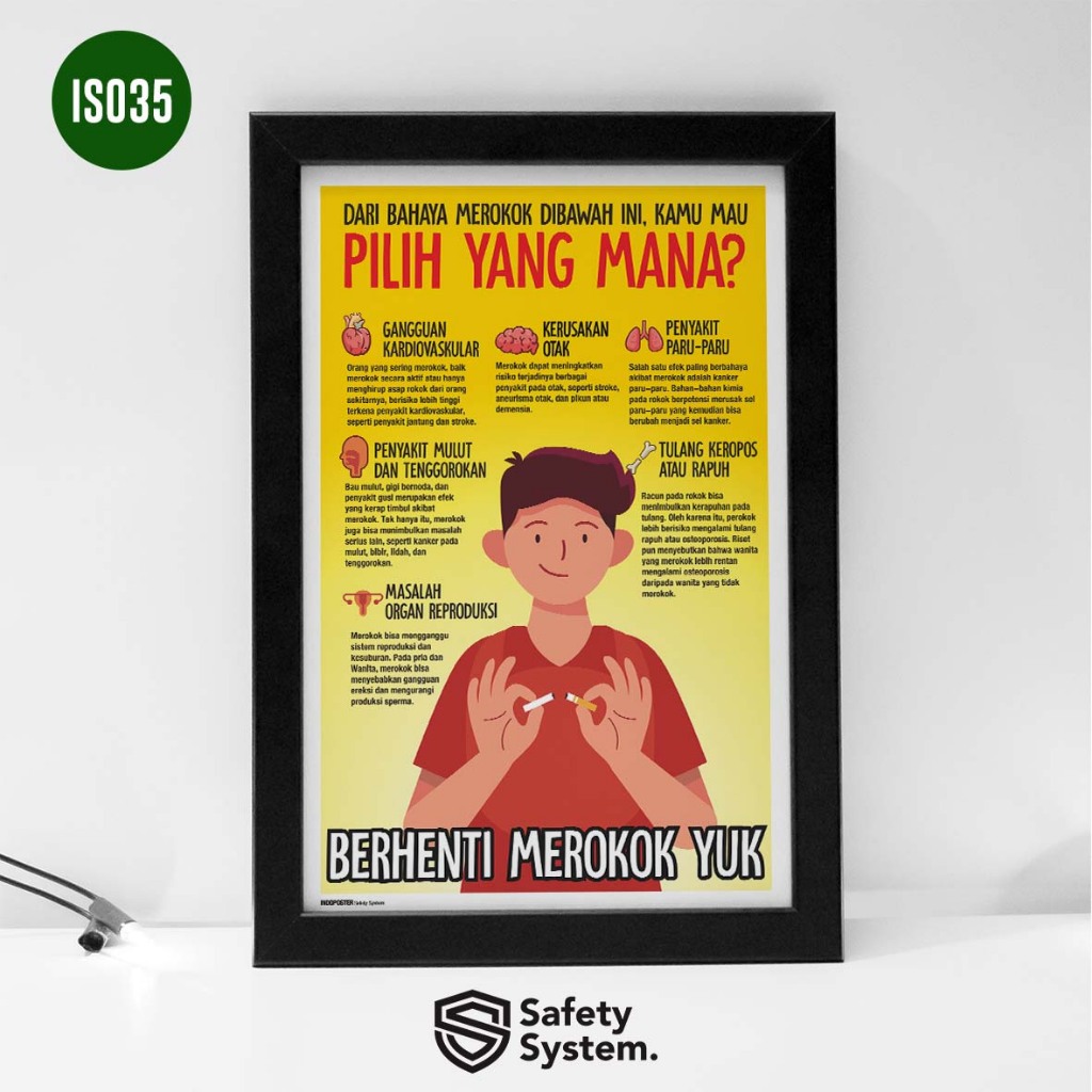 Jual Poster K3 Keselamatan Kerja Safety Penyakit Akibat Bahaya Rokok ...