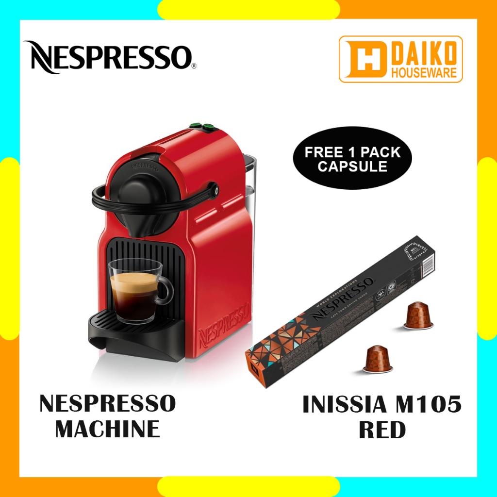 Essenza Mini Espresso Inissia Mesin Kopi Nespresso Inissia Merah