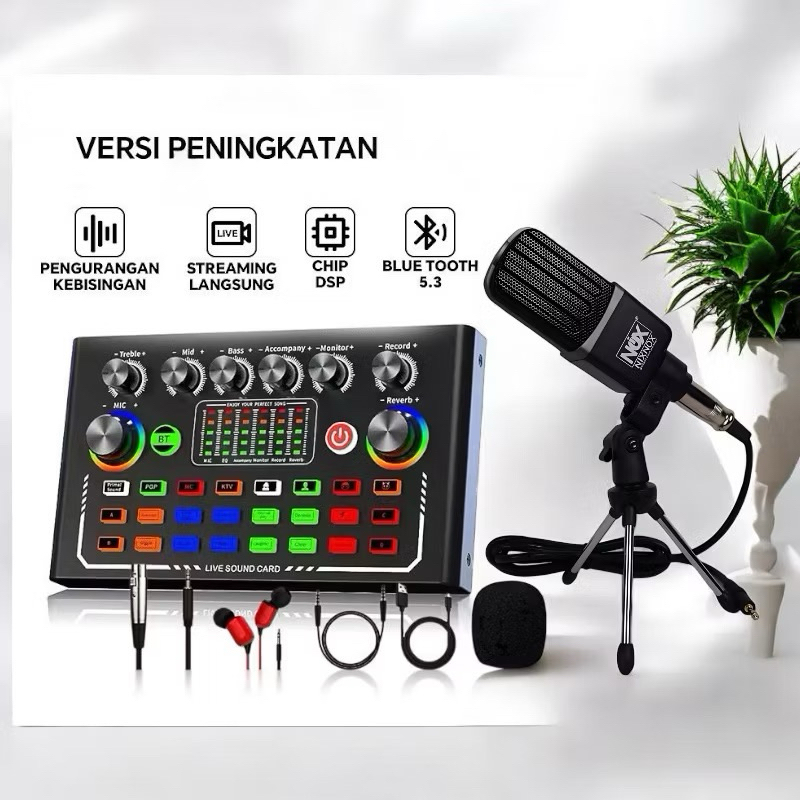 Nixnox Soundcard F009 plus Mic Condenser MC-88