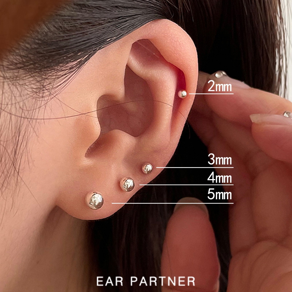 Jual Ear Partner Anting kancing bola perak 925 sterling Desain ...