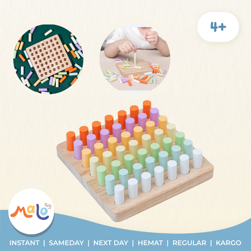 Jual MALOTOYS - Wooden Math Counting Sticks Blocks Montessori Sensory ...