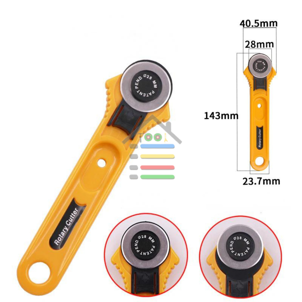 Jual ROTARY CUTTER PISAU PUTAR PEMOTONG KAIN ALAT BANTU JAHIT | Shopee ...