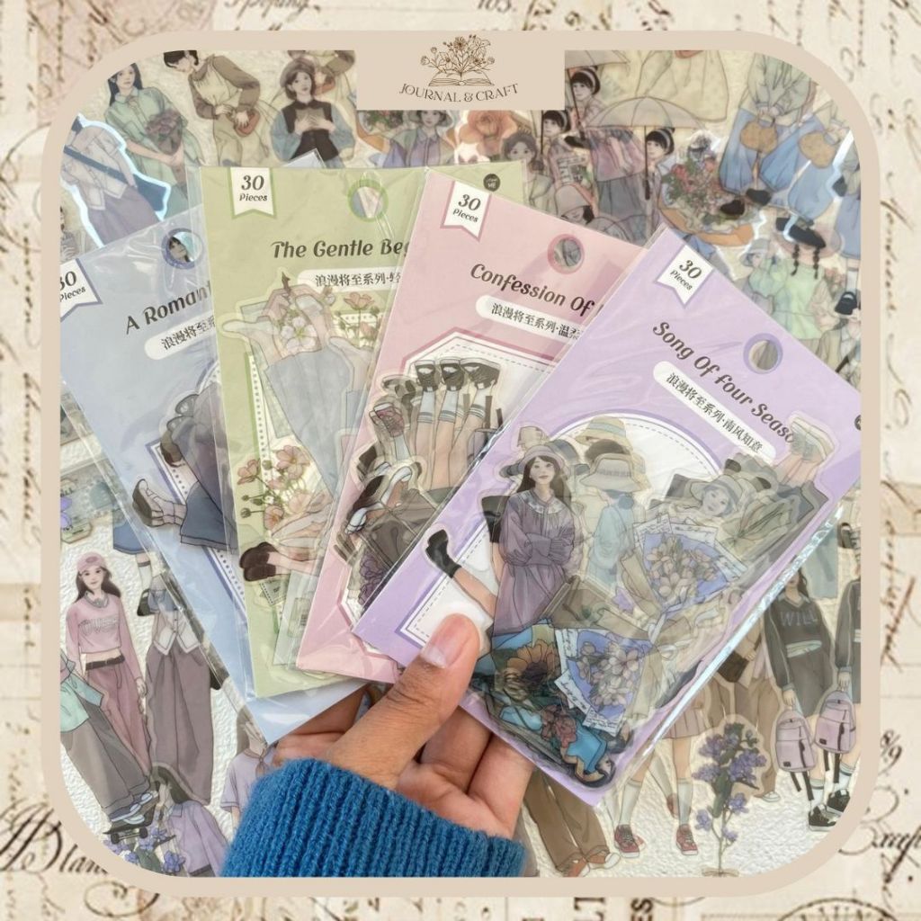Jual Deco Sticker Pack Aesthetic Girls Decoration Journal Scrapbook ...