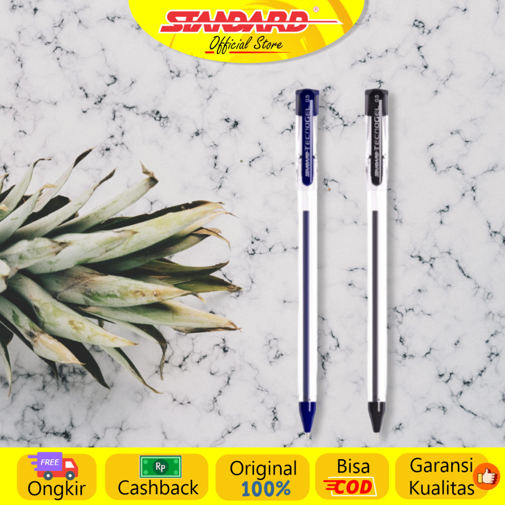 Standard - Pulpen Tecnogel 0.5  ( Alat Tulis / Pen / Ballpoint / Pena ) (4)