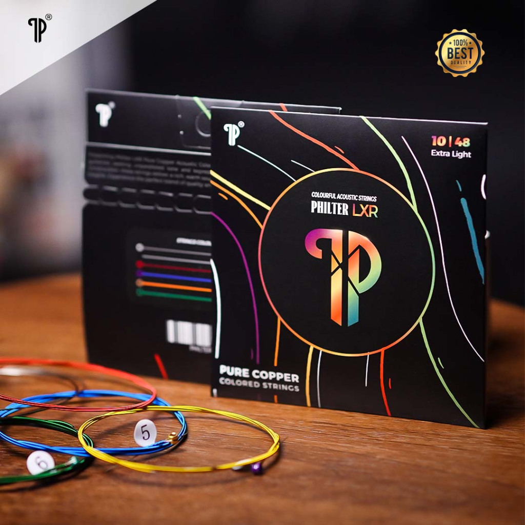 Jual Senar Gitar Akustik Warna Warni PHILTER LXR Original Pure Copper