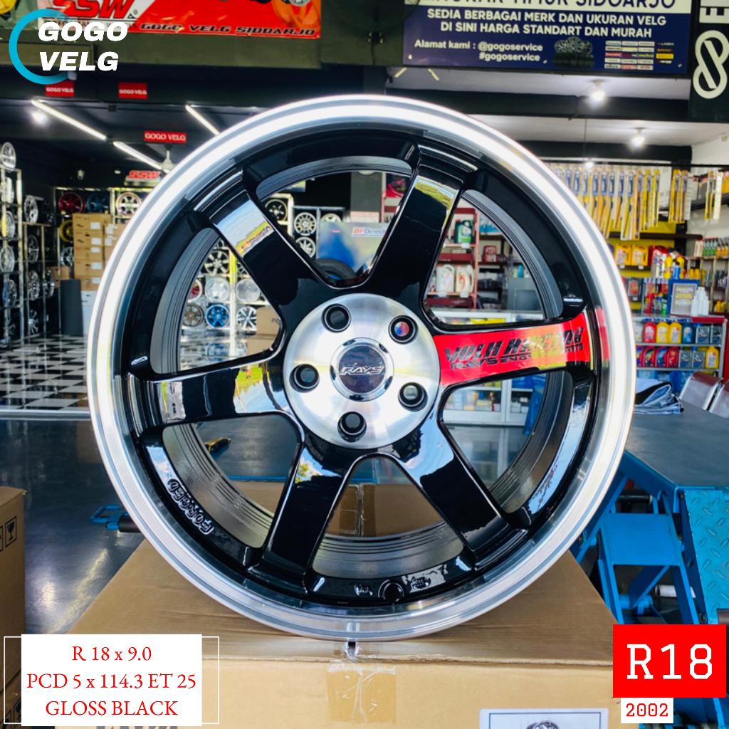 Jual Velg Mobil Ring 18 Innova CRV Xpander Volk Rays Te37 Gloss Black ...