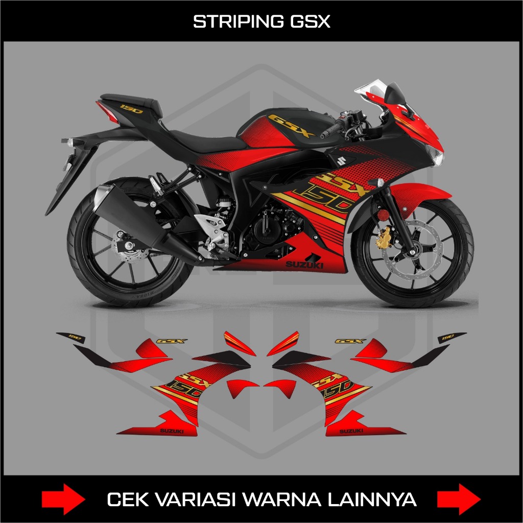 Jual stiker striping suzuki gsx 150r / sticker decal motor gsx 150 r ...