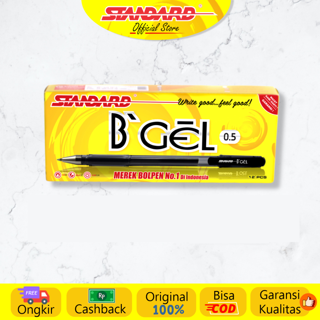 Standard - Pulpen BGel 0.5  ( Alat Tulis / Pen / Ballpoint / Pena )