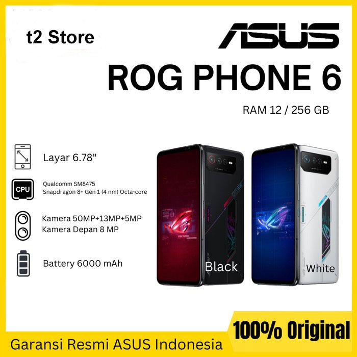 Jual ASUS ROG 6 Ram 12Gb Internal 256Gb Garansi Resmi Asus Indonesia ...