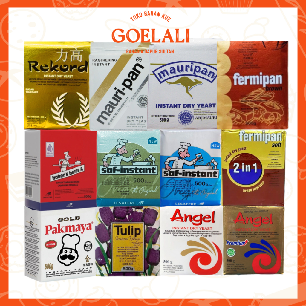 Jual RAGI INSTANT 500 GR | FERMIPAN / MAURIPAN / SAF / TULIP / PAKMAYA ...