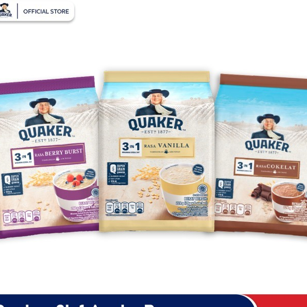 Jual Quaker 3in1 Aneka Rasa Minuman Sereal Oats Isi 8 sachet | Shopee ...