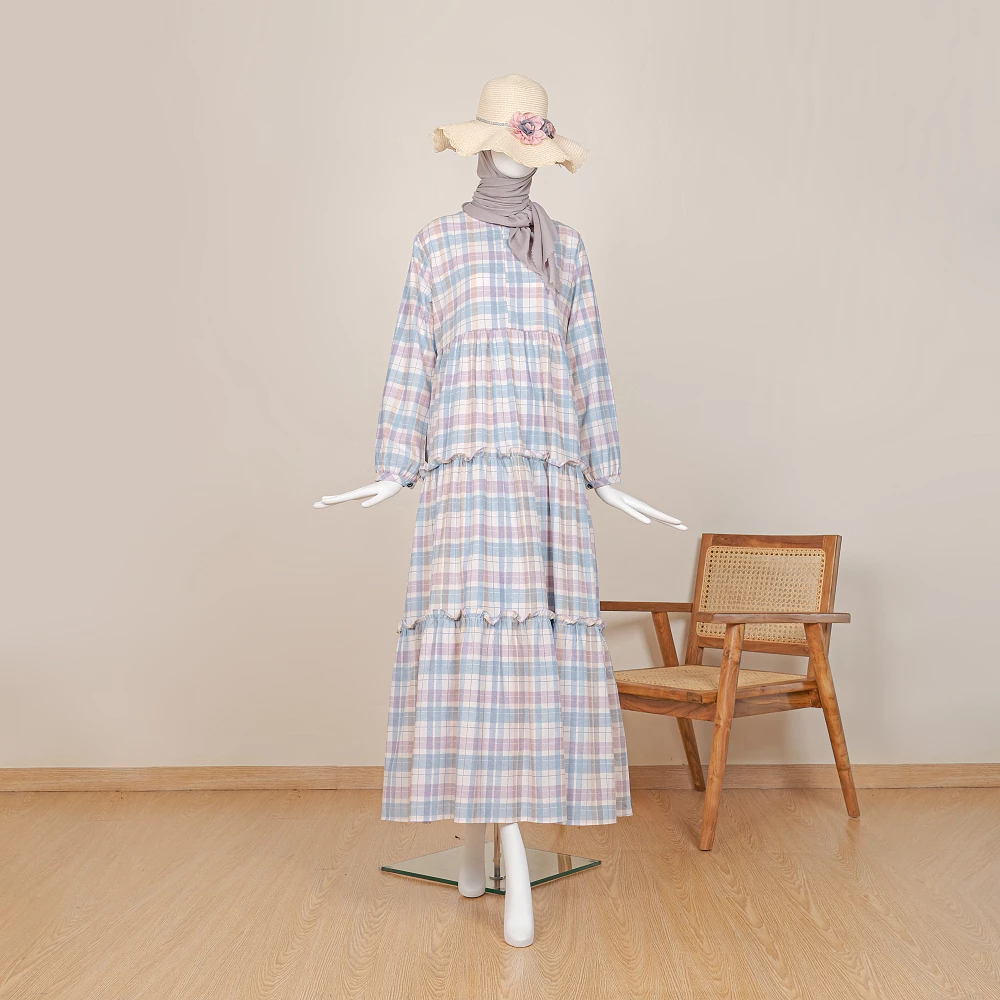 Gamis Katun Oxford Gamis Busui Size S - XL cocok untuk pengajian dan aktivitas santai