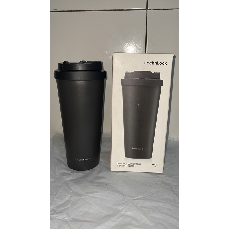 Jual [NEW] LocknLock One Touch Clip Tumbler 550ML BLACK | Shopee Indonesia