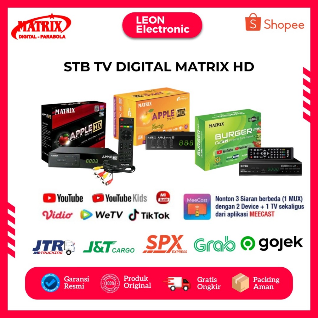 Jual STB RECEIVER TV SET TOP BOX STB MATRIX STB Matrix Apple Merah HD ...