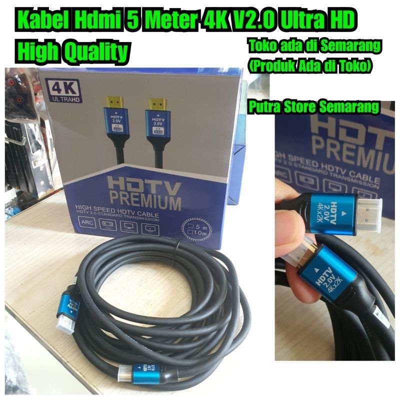 Jual Kabel Hdmi 5 meter 4K Ultra HD High V 2.0 Quality Kabel hdmi cable ...