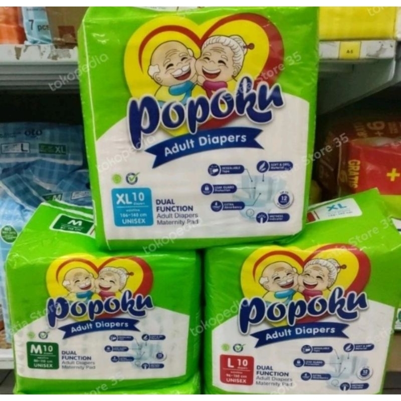 Jual POPOKU ADULT DIAPER TIPE PEREKAT | Shopee Indonesia