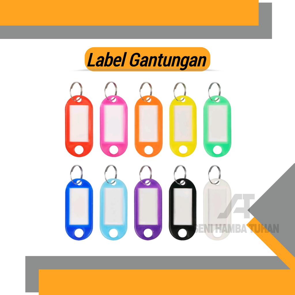 Jual Gantungan Kunci Label Nama Keychan Ring Name Tag Gantungan Kunci ...