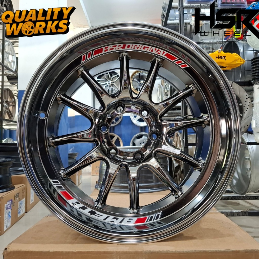 Jual Velg Mobil R18 Lubang 6 Black Chrome Pelek Hsr Ameth Ring 18 Pcd ...