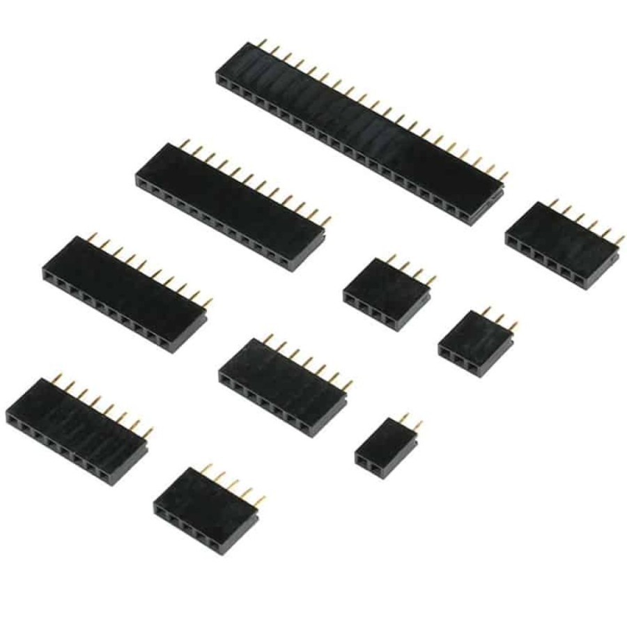 Jual Header Female 1X8 8 Pin 8p 2.54mm single Row lurus pcb | Shopee ...