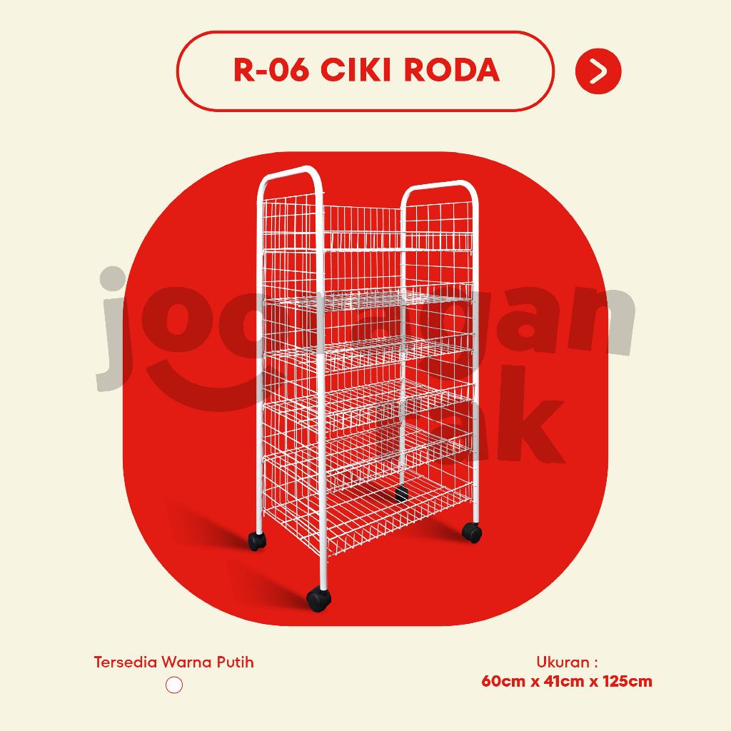 Jual CIKI RODA RAK JUMBO BESI ANTI KARAT KERANJANG DAGANGAN CHIKI SNACK ...