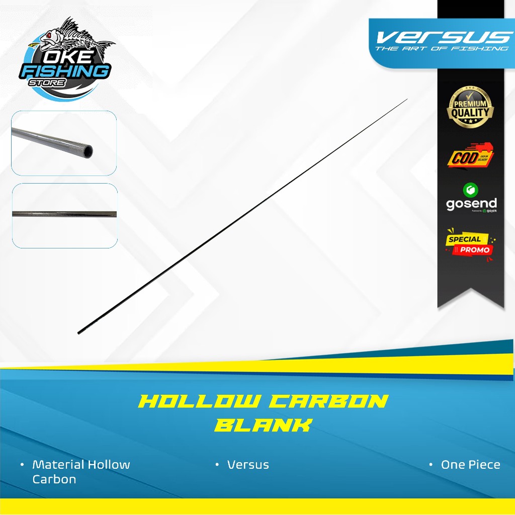 Jual Blank Rod Hollow Carbon Versus One Piece Sambung Joran 90cm (6 ...