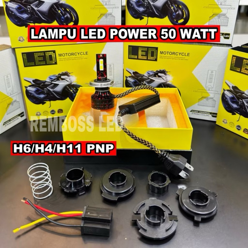 Jual LAMPU LED MOBIL PNP H4 H6 H11 D5 HIGH POWER 100WATT SUPERBRIGHT ...