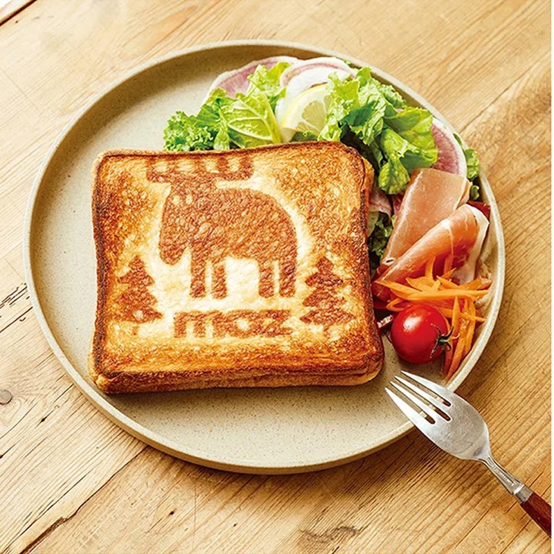 Jual Cetakan Sandwich Roti Bakar Panggang Kompor Manual Press Motif Moz ...