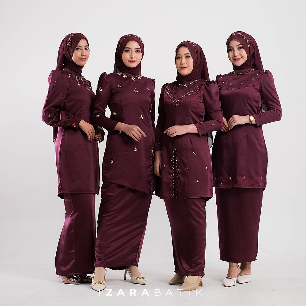 Jual One Set Burgundy - Baju Kurung Malay Modern Melayu Malaysia ...