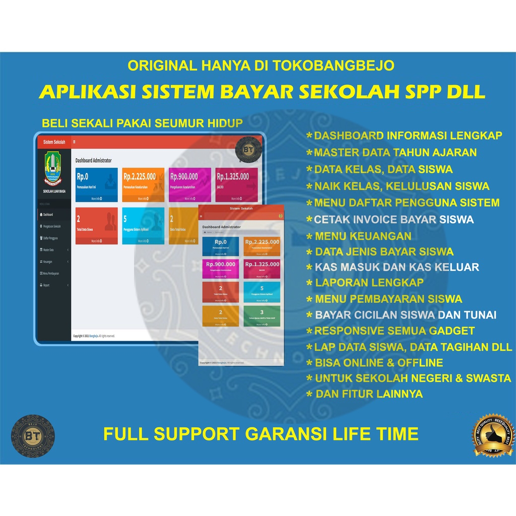 Jual APLIKASI WEB SOURCE CODE PEMBAYARAN SEKOLAH SPP UANG GEDUNG DAN ...