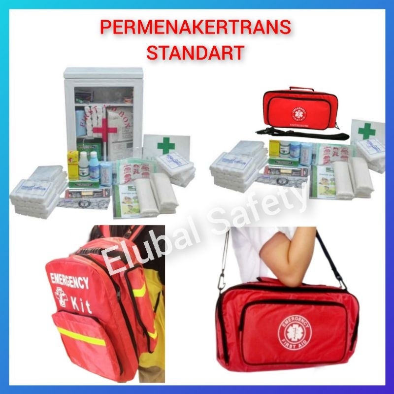 Jual P3K FIRST AID KIT BOX / KOTAK / TAS DAN ISI P3K Permenakertrans ...