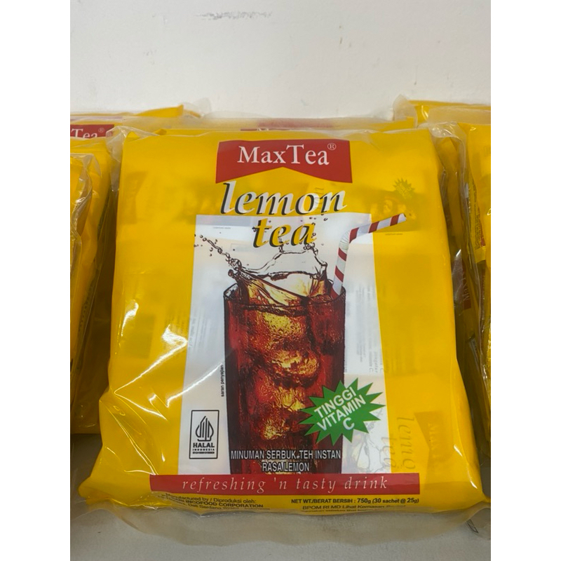 Jual Max Tea Lemon Tea (25 Gram X 30 Sachet) | Shopee Indonesia