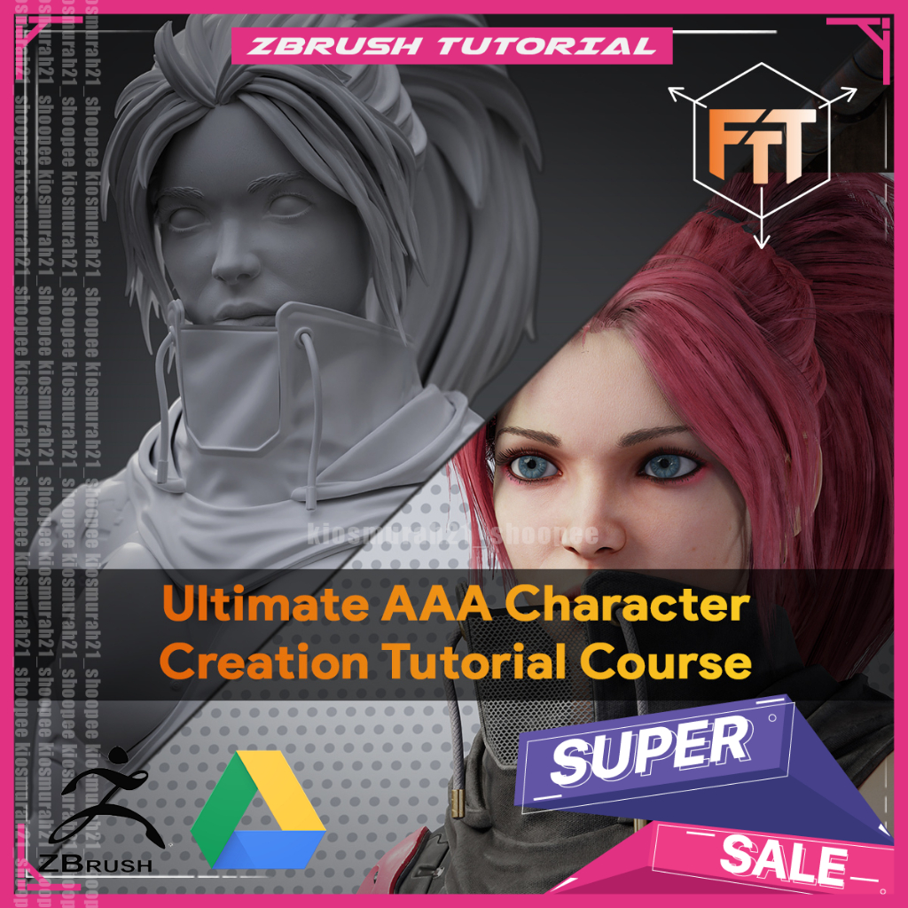 Jual AAA Game Character Creation Course Part1 - High Poly - Frame ...