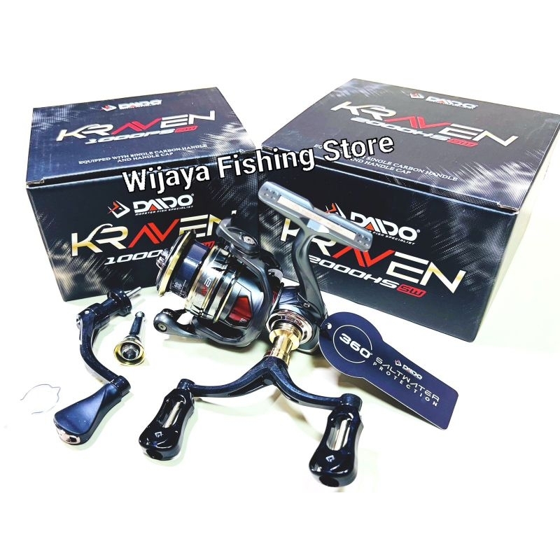Jual Reel Pancing Daido Kraven SW HS 1000 2000 3000 POWER HANDLE