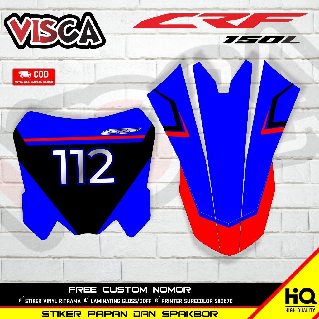 Jual Sticker Papan dan Spakbor CRF Stiker Papan Dan Spakbor CRF Free ...