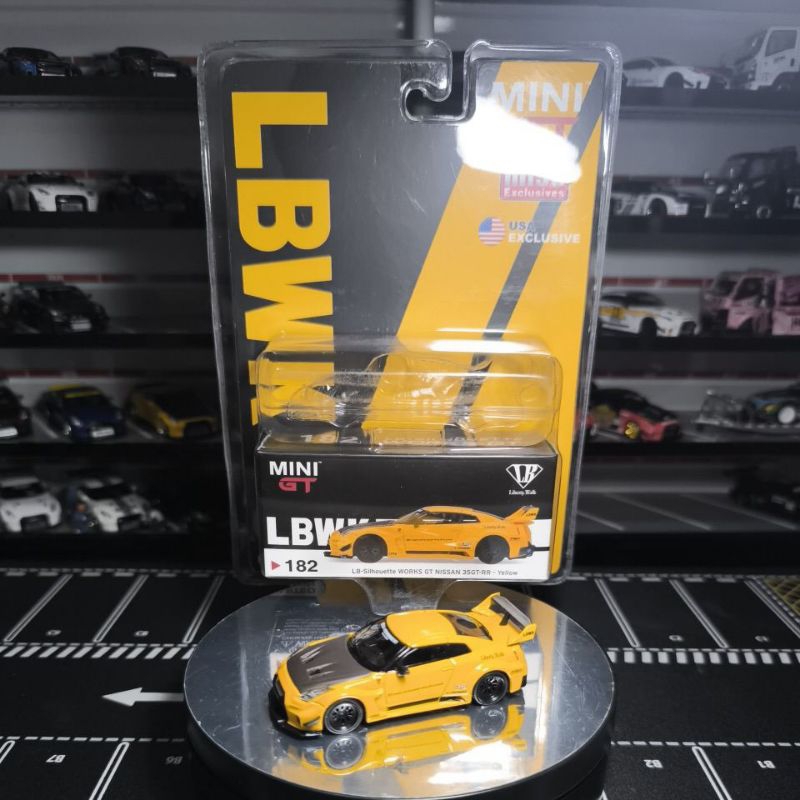 Jual mini gt nissan gtr r35 lbwk yellow #182 | Shopee Indonesia