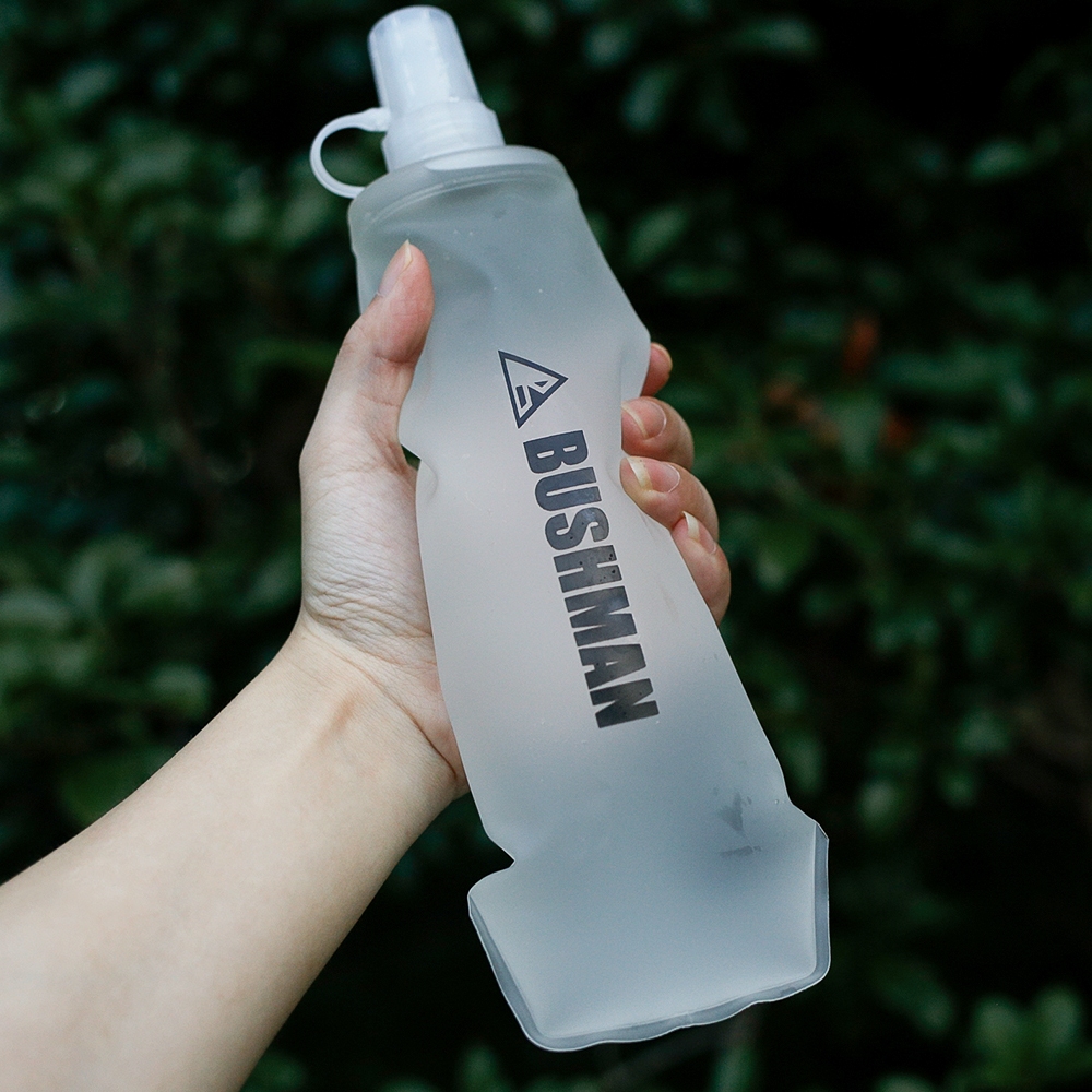 Jual Bushman Botol minum lipat 500ml soft water bottle olahraga lari ...