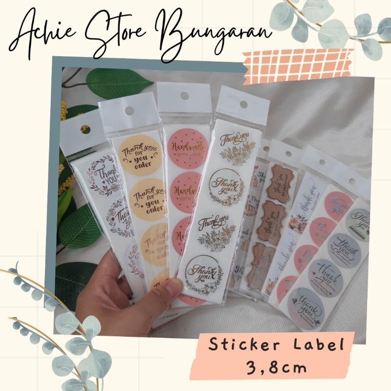 Jual 50 pcs BUKAN 1 ROLL ~ Sticker Label 3.8cm {BESAR} / Sticker Thank ...