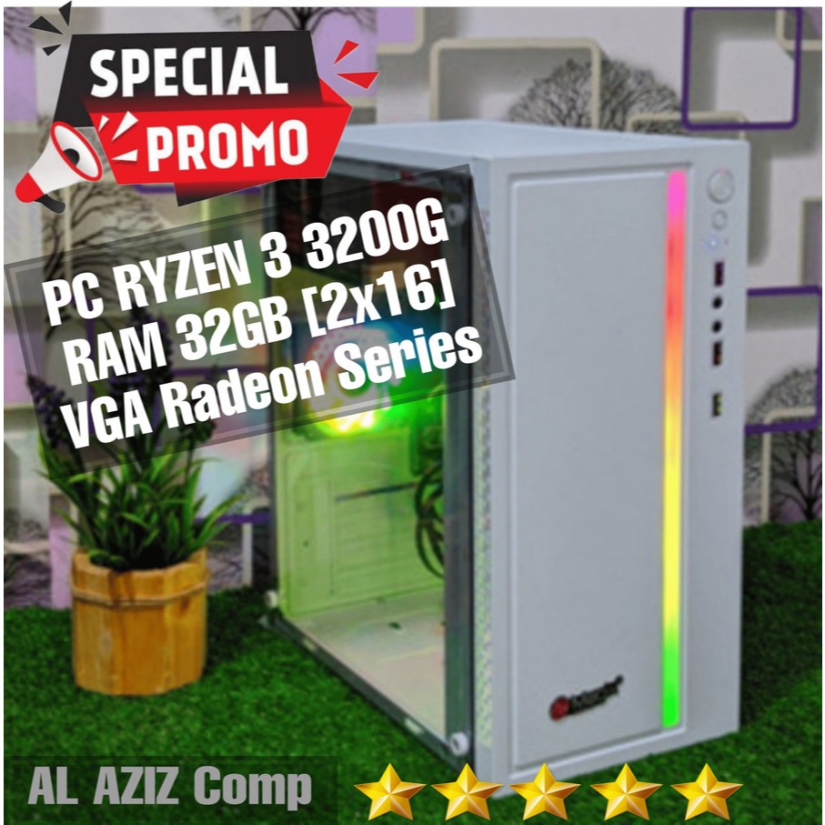 PC Gaming AMD Ryzen 3 3200g RAM 32gb SSD 256gb Vga Radeon Vega Graphics Wi-Fi