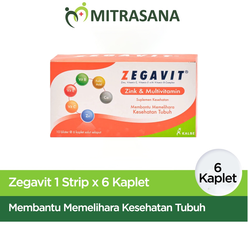 Zegavit 1 Strip x 6 Kaplet - Membantu Memelihara Kesehatan Tubuh