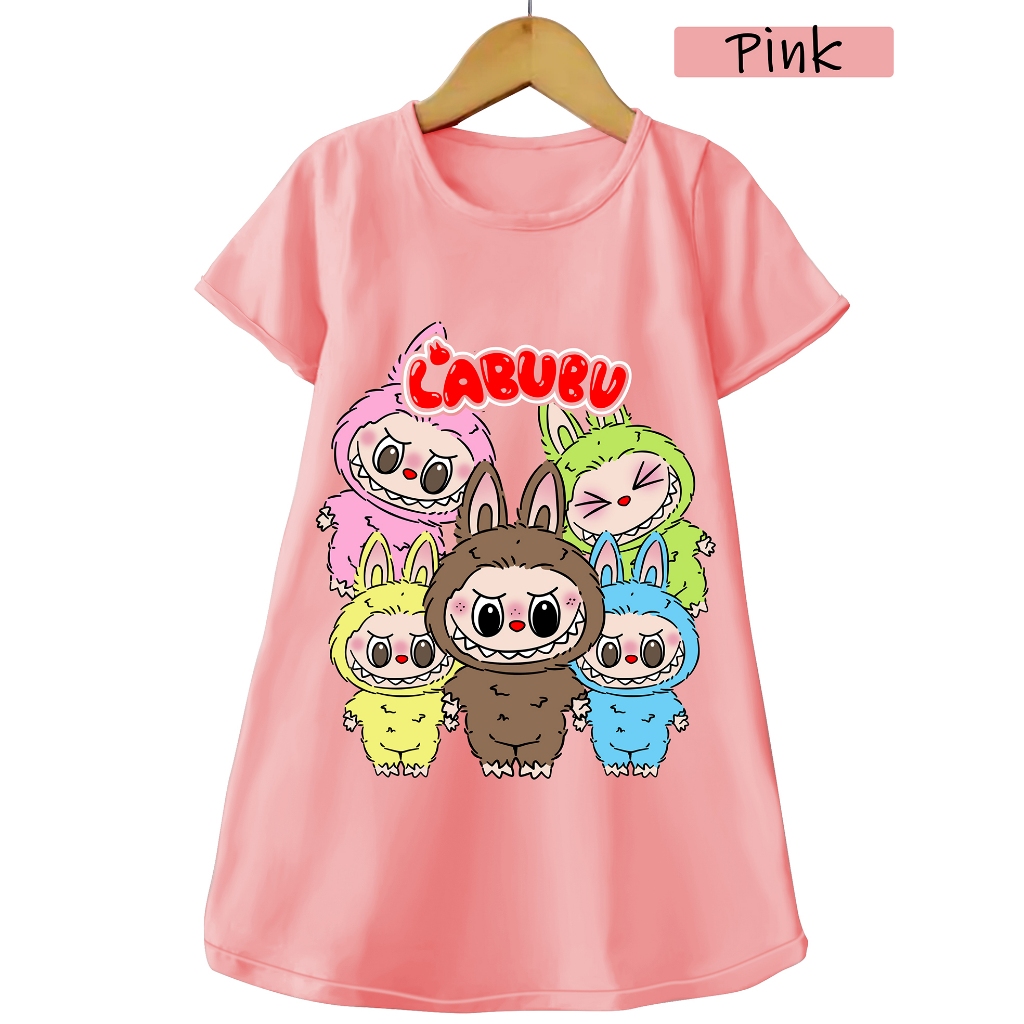 Jual Daster Anak Labubu Dress Anak karakter Kartun Perempuan Atasan ...