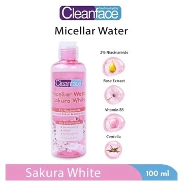 Cleanface 3in1 Micellar Water Normal Skin Oily Skin 100ml Purbasari 250ml Rose Water Sakura Yuzu